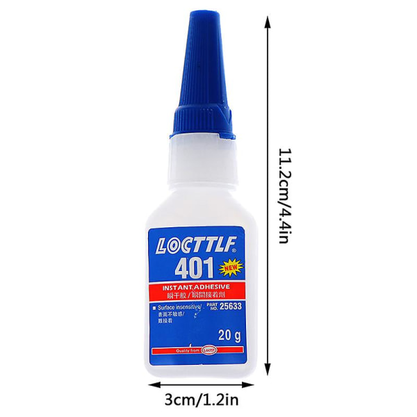 1 stk 20g Loctite 401 Instant Adhesive Flaske Stærkere Super Lim Multi-purpose