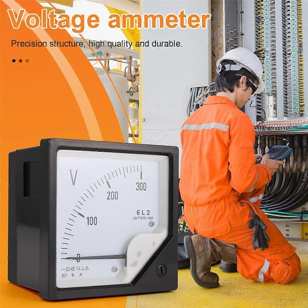6L2 Voltmeter Pekertype Spenningsmåler Mekanisk Hode As Shown 300V