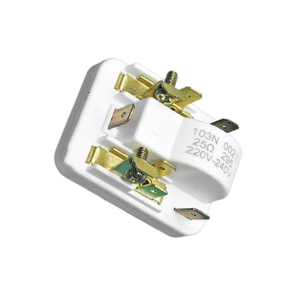 Refrigerator Freezer Compressor PTC 103N 0021 Overload Protector Relay 220V 25Ohm Refrigerator, CJY White