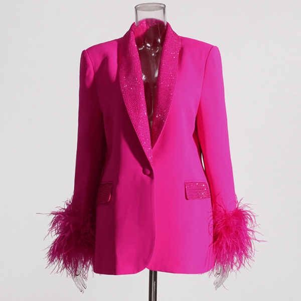 Kvinders Langærmet Blazer Casual Jakke M