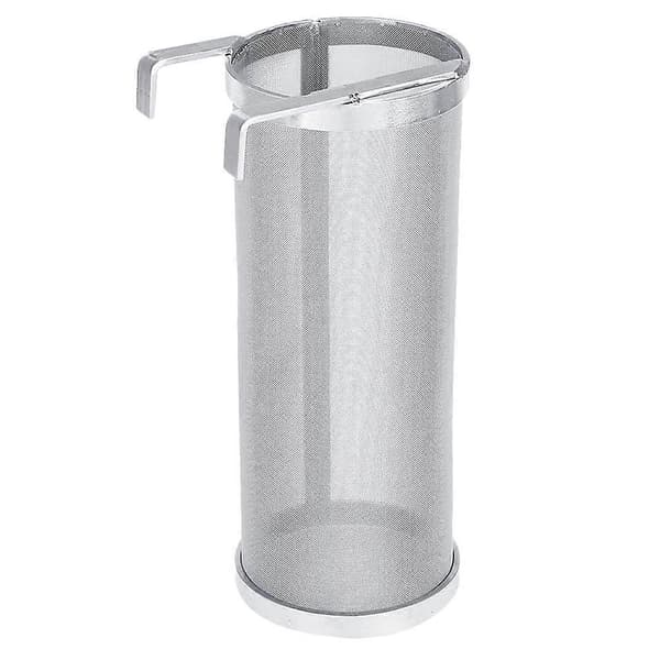 1 stk. vinfadfilter i rustfrit stål til hjemmebrug Silver 25.00X10.00X10.00CM