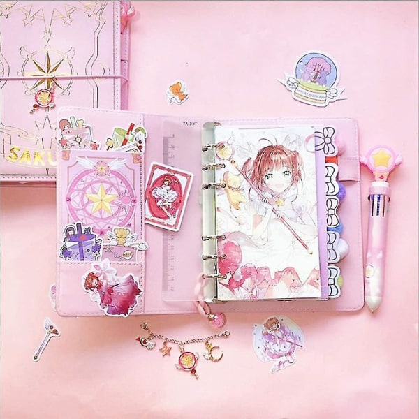 Cardcaptor Sakura Kinomoto Sakura Rosa Flickeböcker för Flickor Söt Anteckningsbok