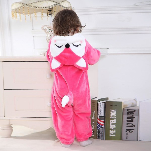 Ca Vauvan Dinosauruksen Puku Lapsille Söpö Huppari Onesie Eläinpuku Halloween_s Rose Fox 18-24 Months