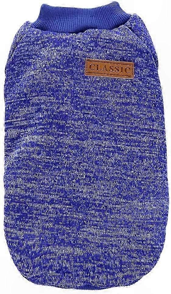 Mörkblå stickad tröja för små hundar Dark Blue 11.3in*7.09in