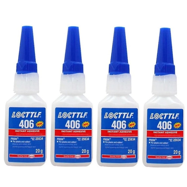 4st Nytt Loctite 406 20 Gm snabblim för plast och gummi Henkel