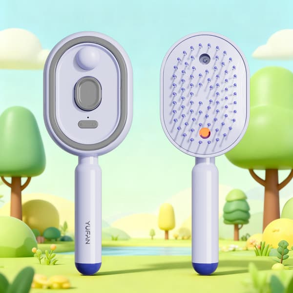 Elektrisk sprayhårbørste - Æterisk oliediffusor Hovedbundsmassager Antistatisk white