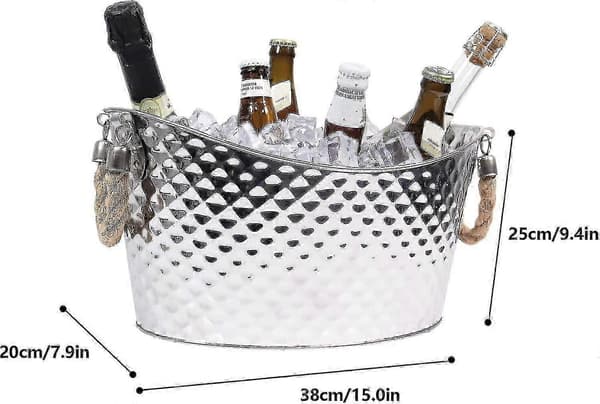 9L Champagnekjølerbøtte med ergonomiske håndtak