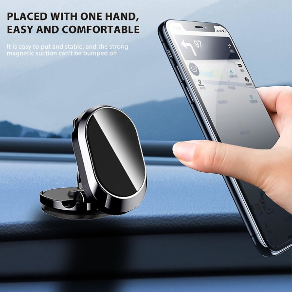 Auton taittuva magneettinen puhelinteline Auton kojetaulu 360 pyörivä navigointiteline