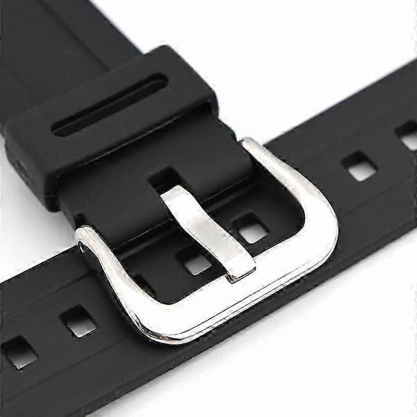 Erstatningsrem med 18 mm diameter for Casio AW-80V/82 elektronisk armbåndsur Silver Buckle