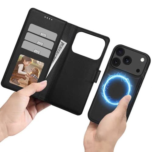 Tech-Protect Wallet MagSafe -kotelo iPhone 17 Pro Maxille - Mattamusta, CJY