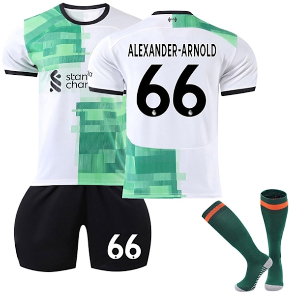 23/24 Fotballdraktsett for barn Gutter Treningsdress Sportsklær Skjorte Shorts Sokker 23/24 liver-pool hjemme blank 23/24 liver-pool home blank #24 (8-9 years)