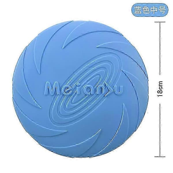 6-pakning flygende disk, gummi flygende disker for hunder (18 cm)