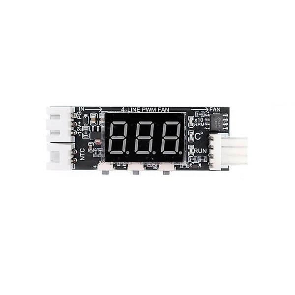 12V PWM 4-leder vifte temperaturkontroll hastighetskontroller chassis støyreduksjonsmodul støtte vifte Black