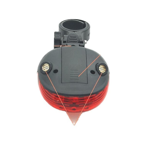 5 LED 2 Laser Cykel Baglygte Baglygte Mtb Gl. (rød) (1 stk)
