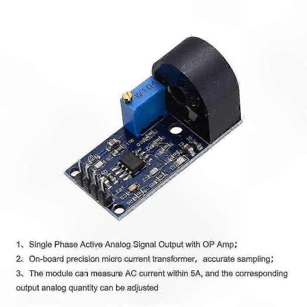 4-pack 5A AC strömtransformator moduler med analog signalutgång för enfasövervakning