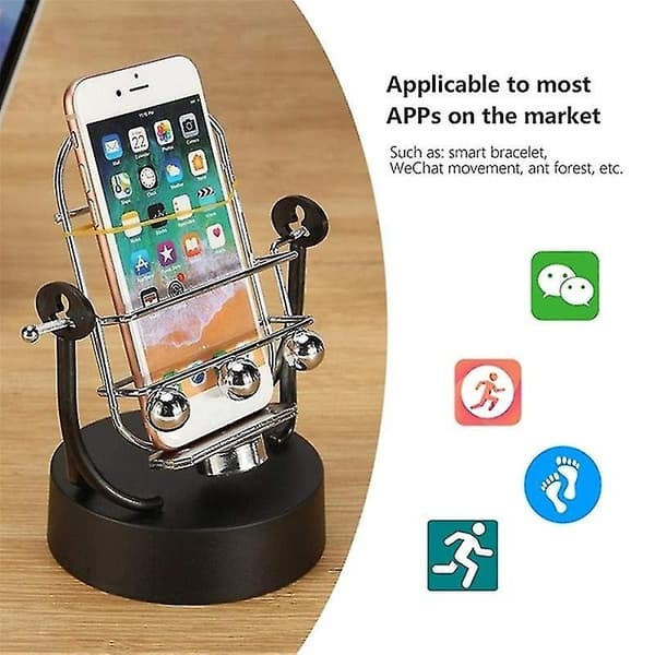 Automatic Walking Swing Phone Pedometer Stepper, Powered by USB Rocker Switch (FMY) black