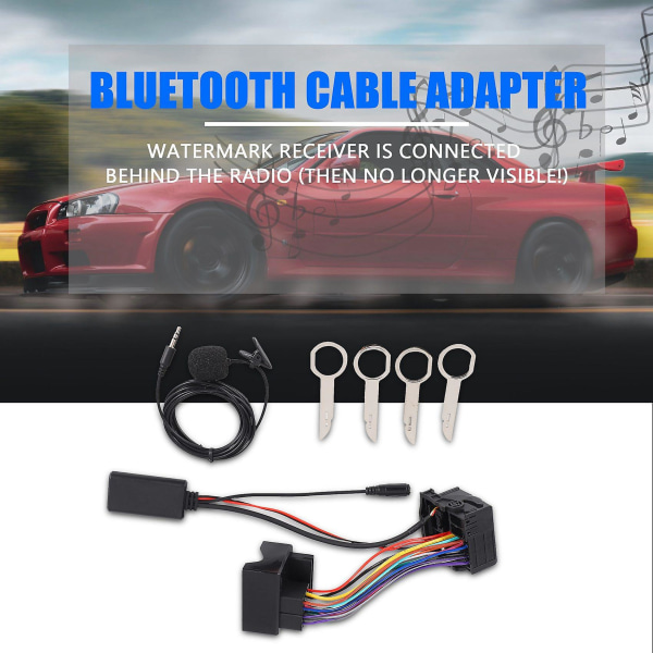 Bilstereo Bluetooth-kabeladapter for Ford Fiesta Focus Mondeo Kuga Sony 6000cd Radio Musik Stream