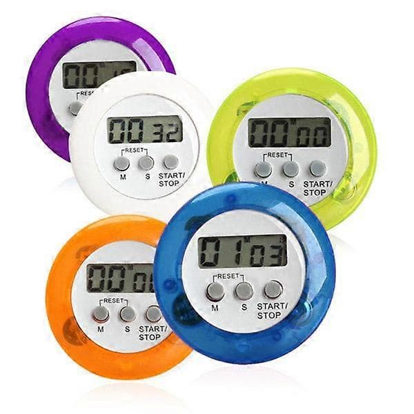 LCD Digital Kök Nedräkning Magnetisk Timer Bakre Stativ Matlagning Timer Räkna UPP Väckarklocka, CJY white