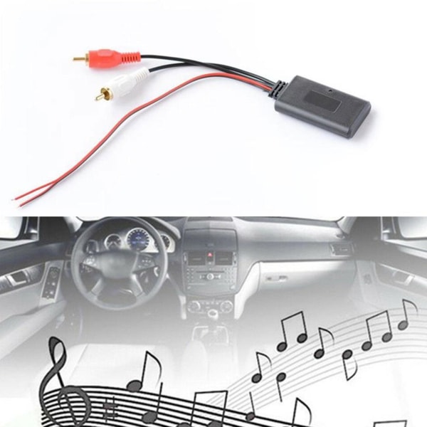 2stk Bil trådløs Bluetooth-modul Musikkadapter Rca Aux Lydkabel Universal 2rca Interface Bluet