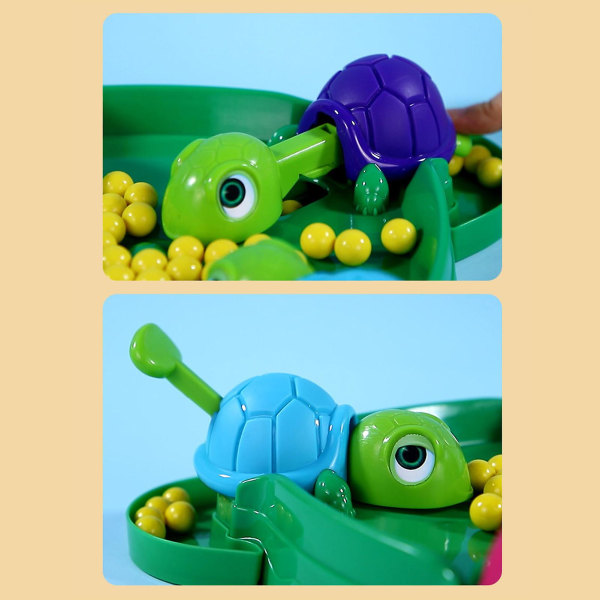 Hungry Turtle Brætspil - Interaktivt Læringsspil til Forældre og Børn - Sjov Skildpadde Spis Brætspil til Familieaften