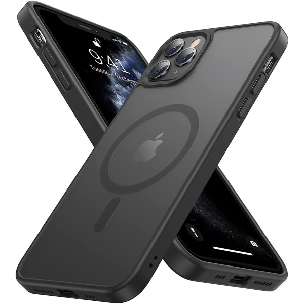 Phone case case Iphone 11 Pro[yhteensopivuus Magsafen kanssa] Iskunkestävä cover Iphone 11 Pro 5,8" (musta)