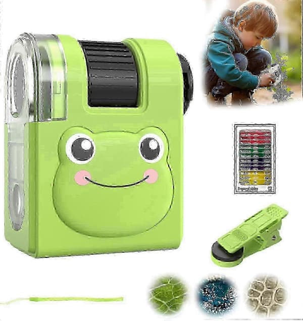 Bærbart Mini Mikroskop til Børn Green