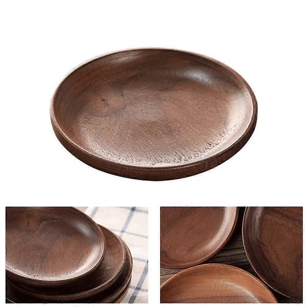 Allsidig servise, rund treplate som forbedrer enhver innredningsstil Brown Size 1