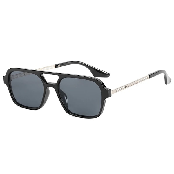 Fyrkantiga Retro Solglasögon Herr Mode Design Retro Märkes Solglasögon Herr Godisfärg Liten Ram Metall Oculos De Sol Leopard Grå Leopard Gray Other