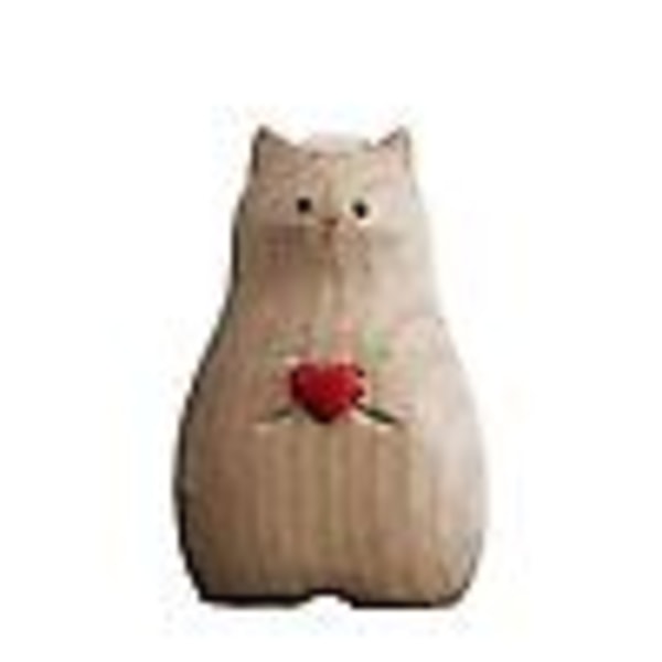 Handmade Wooden Cat Vasee