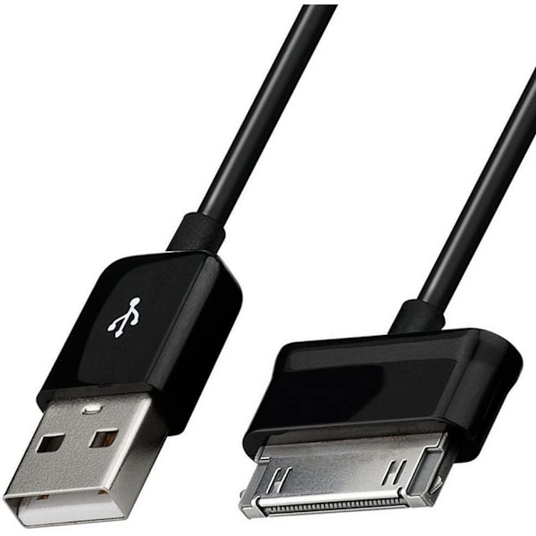 USB Datakabel Oplader Datakabel Datasync Sort til Samsung Galaxy TAB 2 10.1 P1000 7.1 Oplader