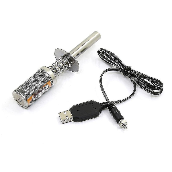 Nitro 1.2 V 1800mah Glow Plug Starter Igniter Usb Charger For Rc Car