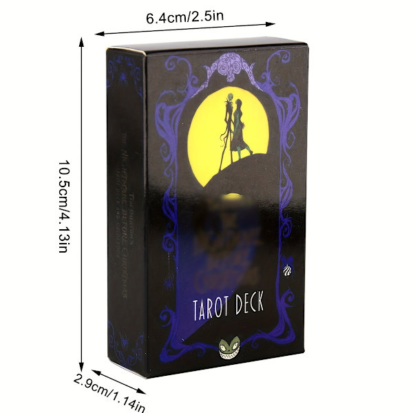 1 Eske med 78 Kort Jule Tarot Oracle Kort for Underholdning, Spådomsspill, Tarot med Elektronisk Brukerveiledning 1 Box