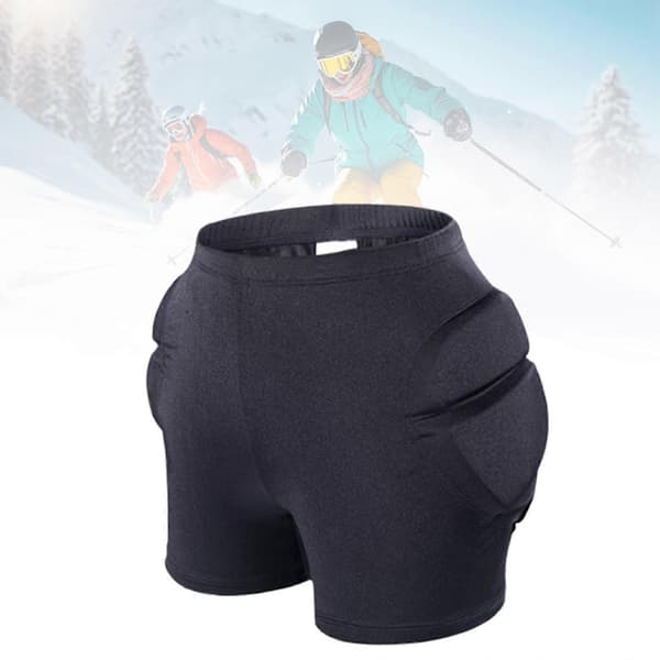 Vadderade shorts höftskyddsdynor 3D vadderad svamp slagshorts höftskydd S