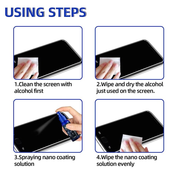 30ml Nano Coating Spray Reparation Anti-fingeravtryck skärm för mobiltelefon 1PC
