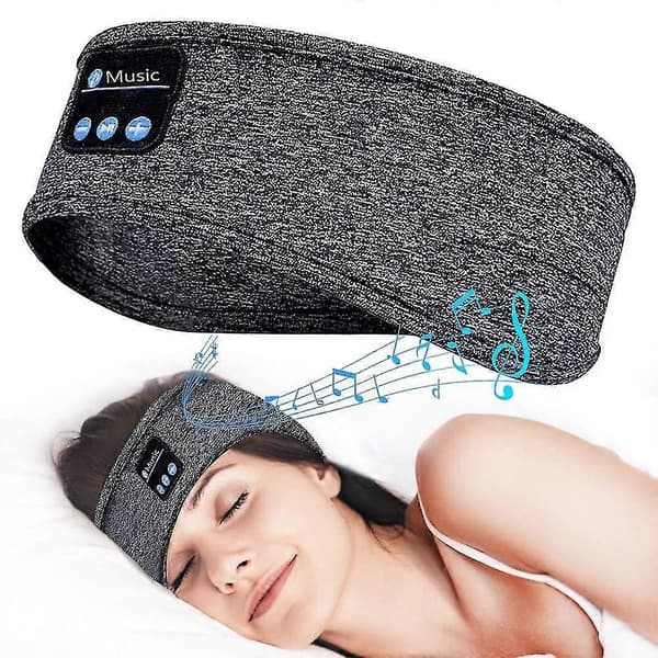 Sovehodetelefoner Bluetooth Pannebånd - Perfekt for Sport Gray