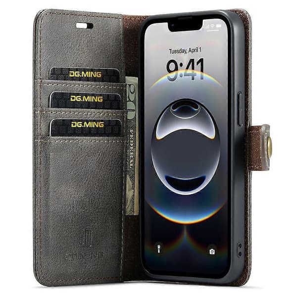 DG.MING til iPhone 16e deksel avtakbart delt skinndeksel -CJY Multicolor Grey