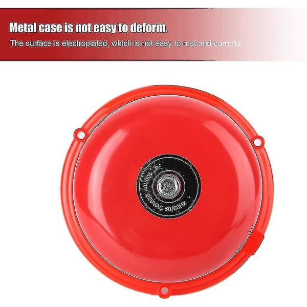 4-tommers metallbrannkontroll intern slagtype Alarm Sikkerhetsklokkealarm Elektrisk sikkerhetsklokke 100db (220v)