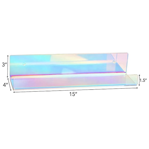 2 stk Rainbow akryl vægmonteret flydende bogreol_gave af G