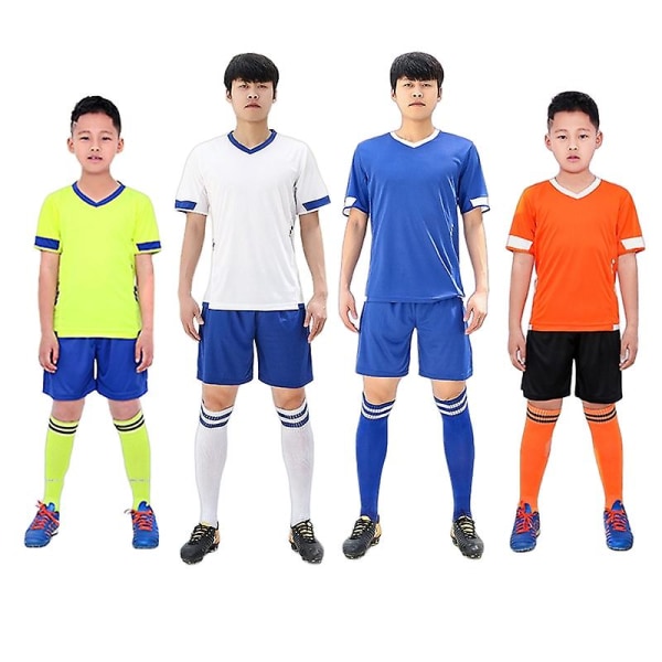 Børnefodboldtrøje til mænd Fodbold Fodboldtræningsdragter Sportstøj White 18(110-120cm)