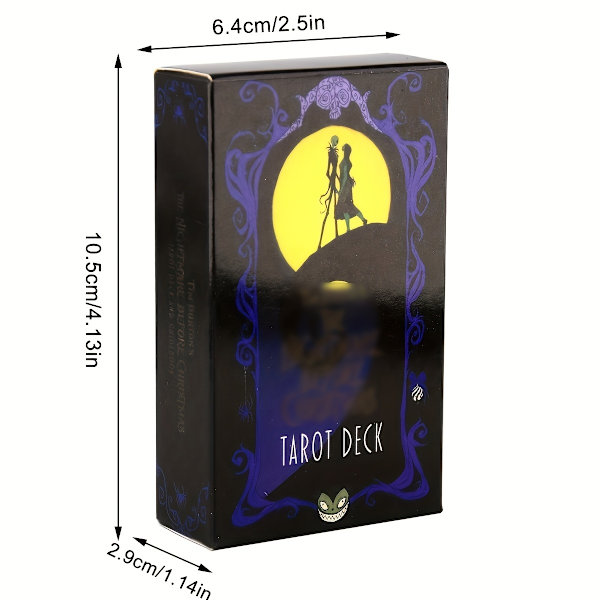 1 Eske med 78 Kort Jule Tarot Oracle Kort for Underholdning, Spådomsspill, Tarot med Elektronisk Brukerveiledning 1 Box
