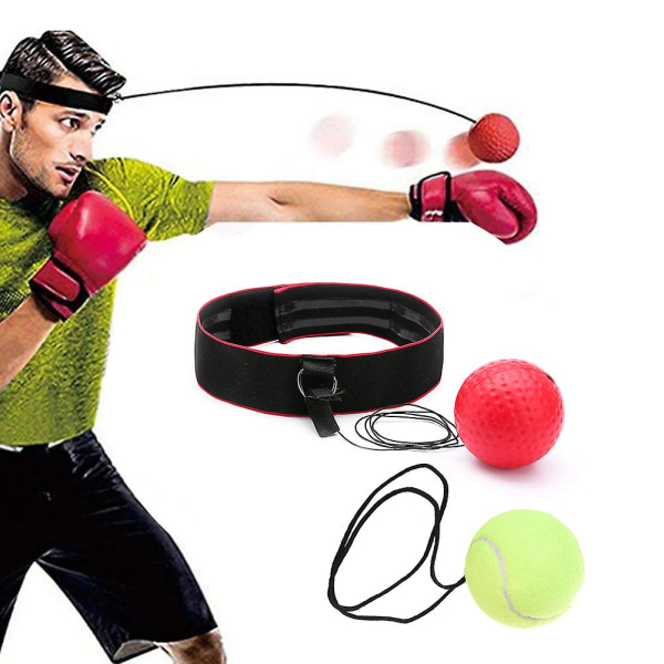 3 st/ set Boxningsreflexbollar Fight Ball Stansning Speed ​​Ball För boxning Träning Gym Träningskoordination Förbättra reaktionen med pannband