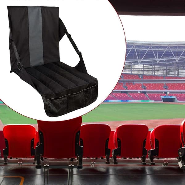 Stadion sædehynde polstret sæde siddeunderlag multifunktionelt foldbart bænksæde med Black