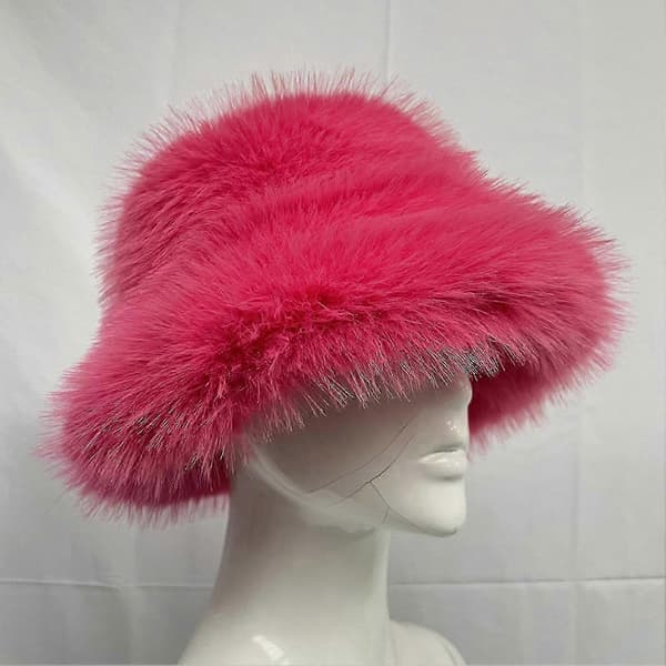 Faux Fur Spandhat til kvinder - Blødt, varmt og stilfuldt tilbehør i rige farver Black