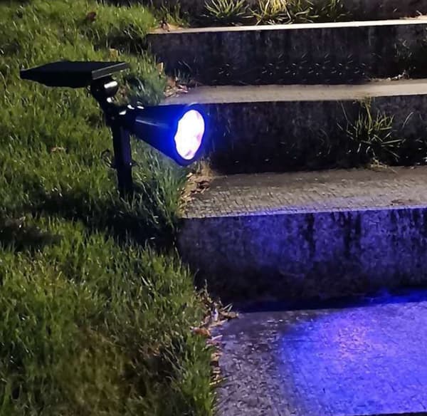 Sammenleggbar solcellehagelampe, IP65 vanntett solcelle LED utendørs lampe (7 kuler, hvitt lys)