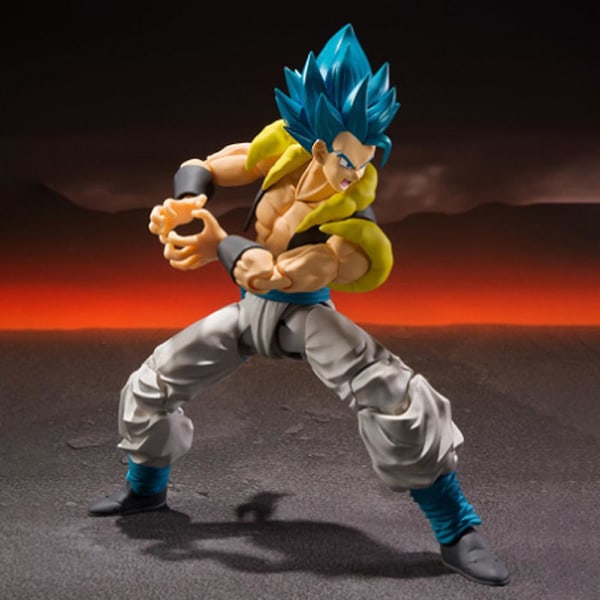 Bandai S.H. Figuarts Dragon Ball Super Saiyan Gud Gogeta Action Figur Sæt, 4 Dele