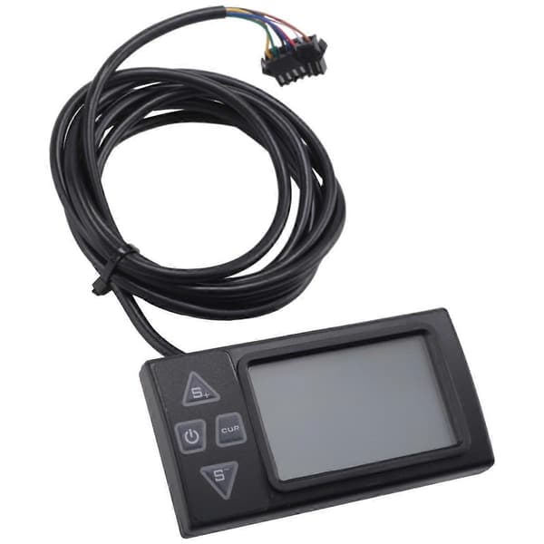 S861 LCD Ebike Display med SM-stik til elcykel BLDC-controller kontrolpanel sort 24V-36V Black