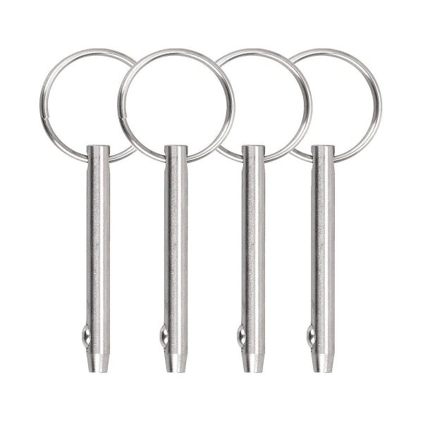 4 Pcs Quick Release Pins Bimini Top Pins, Diameter 1/4in(6.3mm),overall Length 2.56inch(65mm),marine 316 Stainless Steel