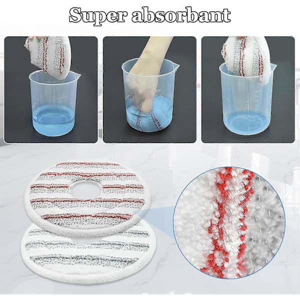 Mikrofiber Mopp Refill til Vileda Spin and Clean Moppe, Vaskbare og Genanvendelige ErstatningsmoppehovederCJY