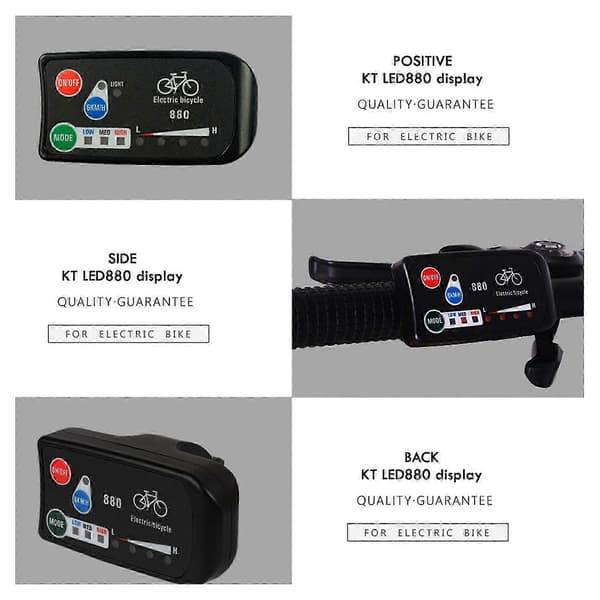 LED Display Kontrolpanel til KT Controller, Elektrisk Cykel EBike 880 LCD Skærm Waterproof connector