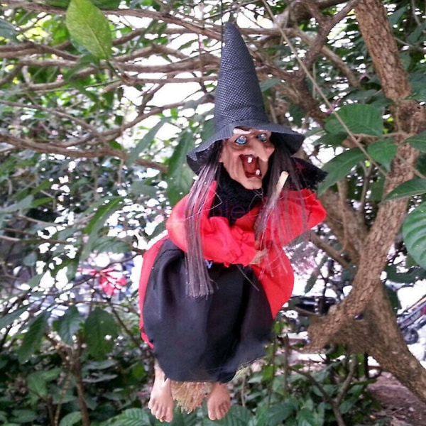 Halloween Scary Sisustus Riippuva animoitu puhuva noita kummitustalon rekvisiitta Red